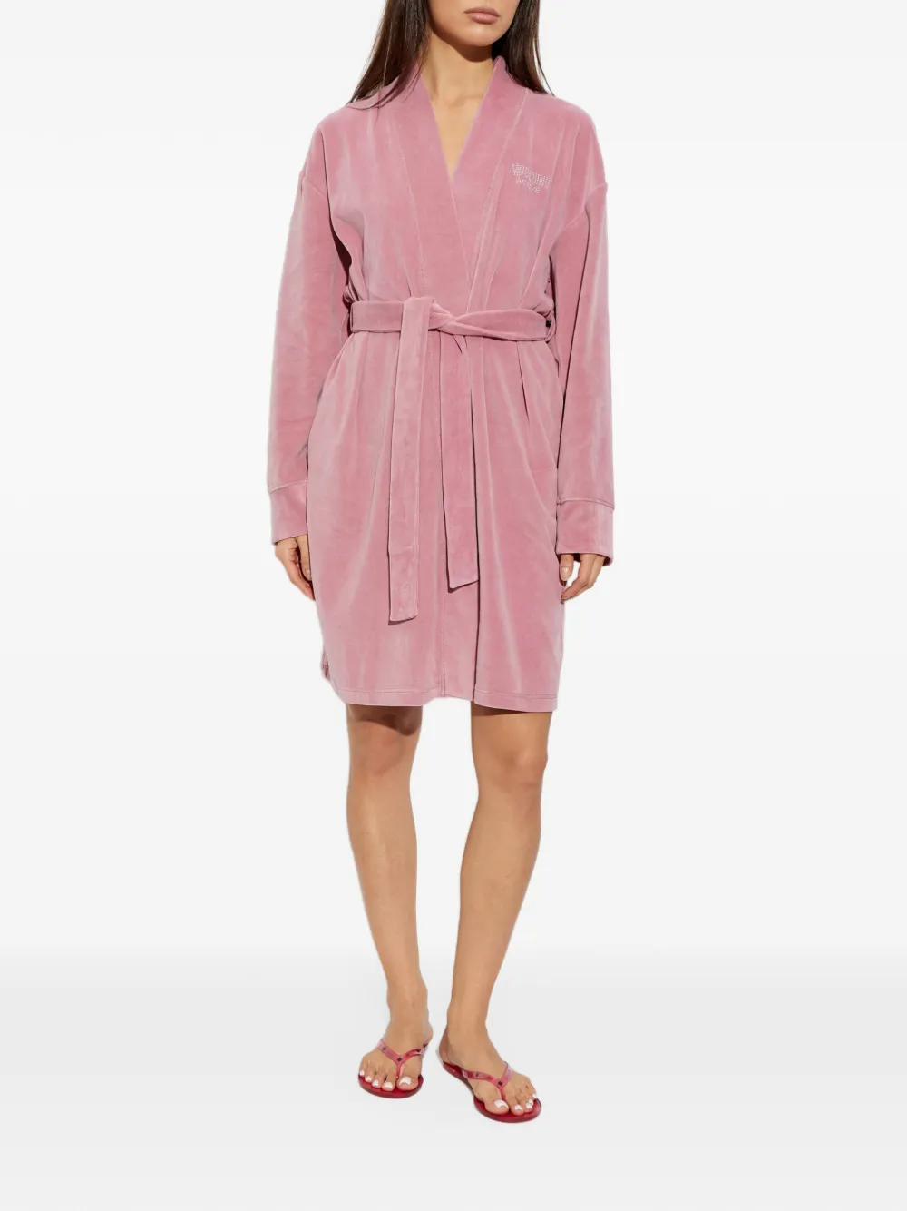 Moschino Active rhinestone-embellished dressing gown Roze