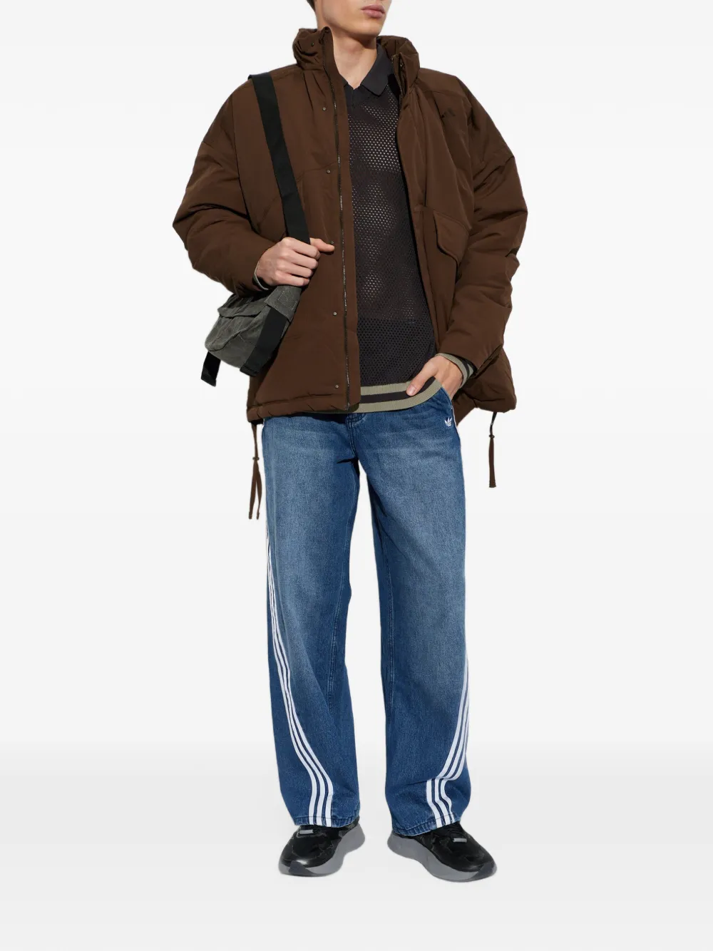 adidas x Arte Antwerp hooded puffed coat Bruin