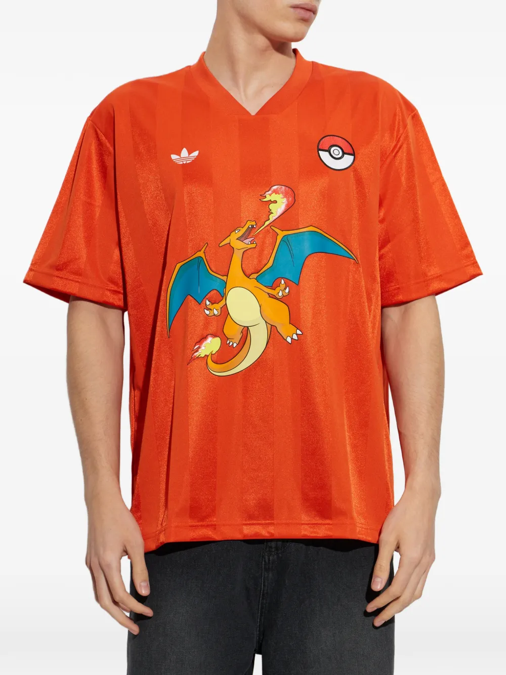 adidas x Pokémon loose jersey T-shirt Oranje