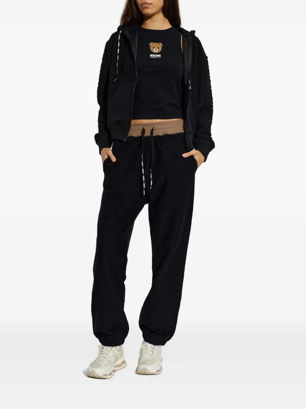 Moschino Active drawstring track pants Zwart