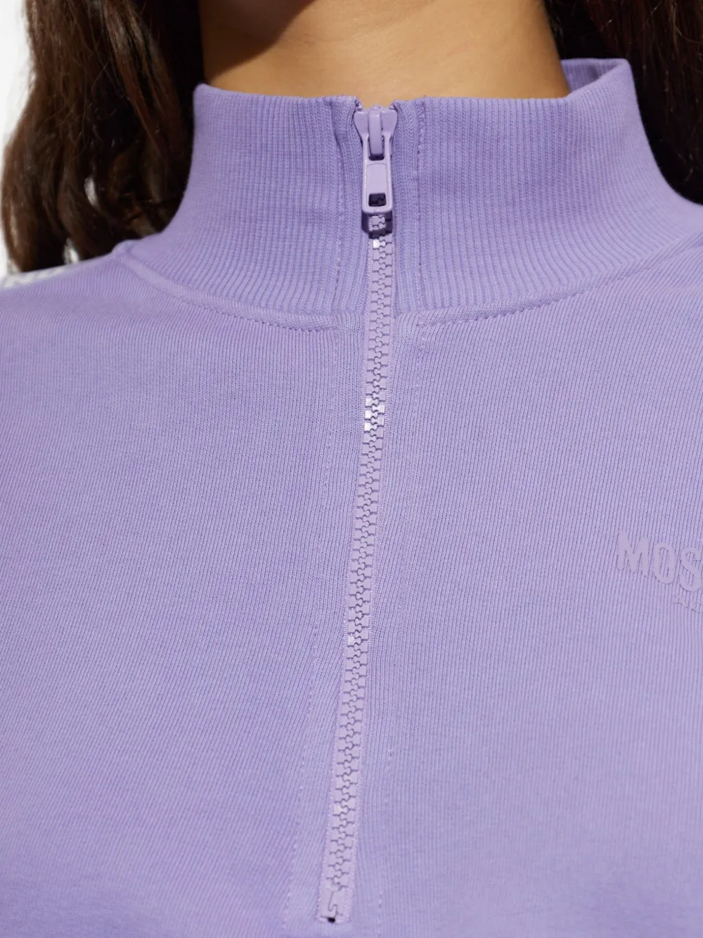 Moschino garment-dyed cotton sweatshirt Paars