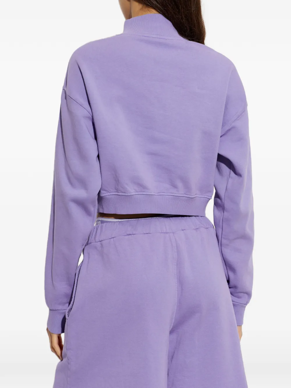 Moschino garment-dyed cotton sweatshirt Paars