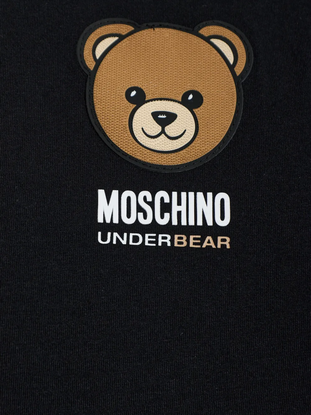 Moschino Underbear-patch sleeveless midi dress Zwart