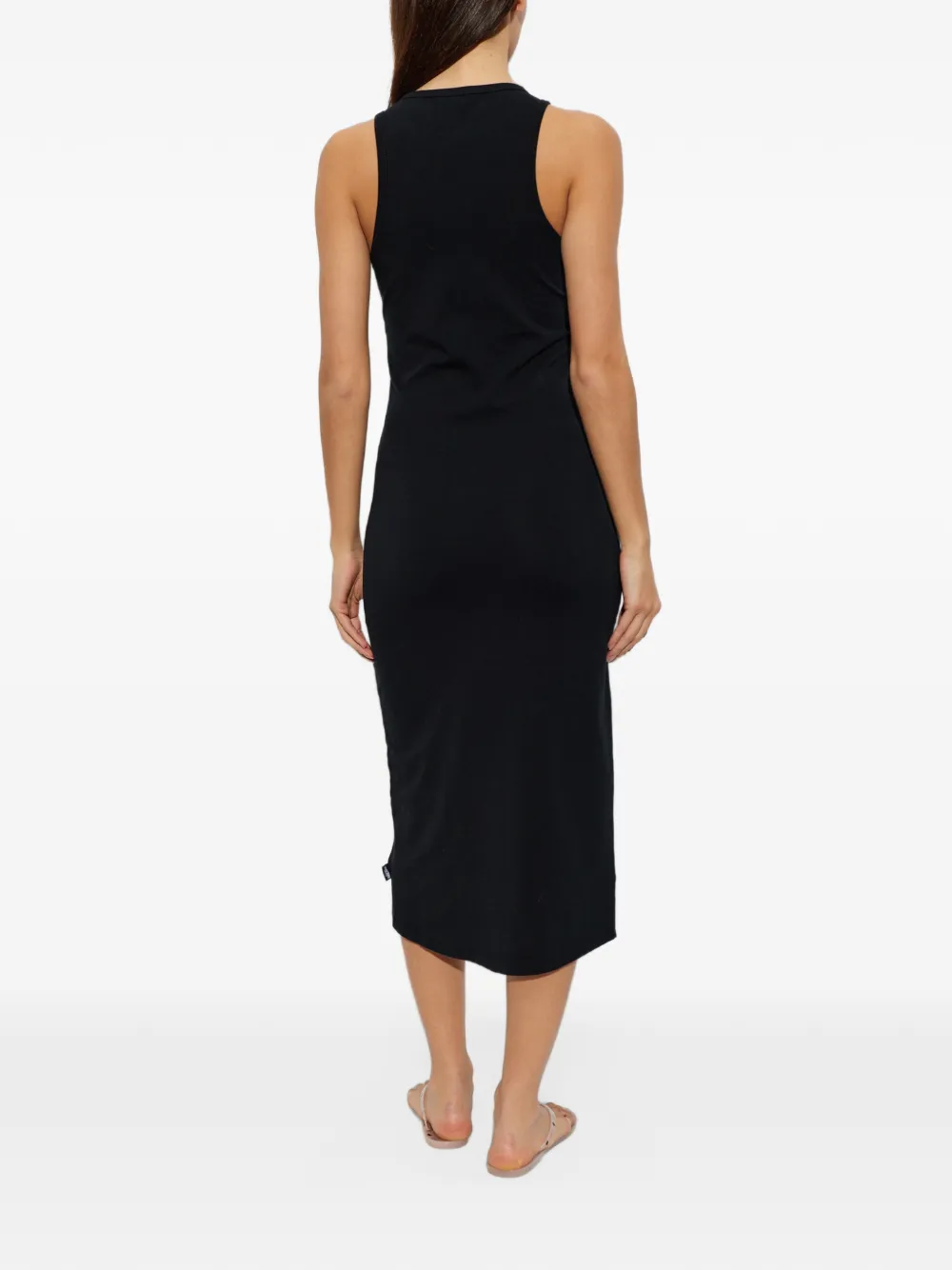 Moschino Underbear-patch sleeveless midi dress Zwart