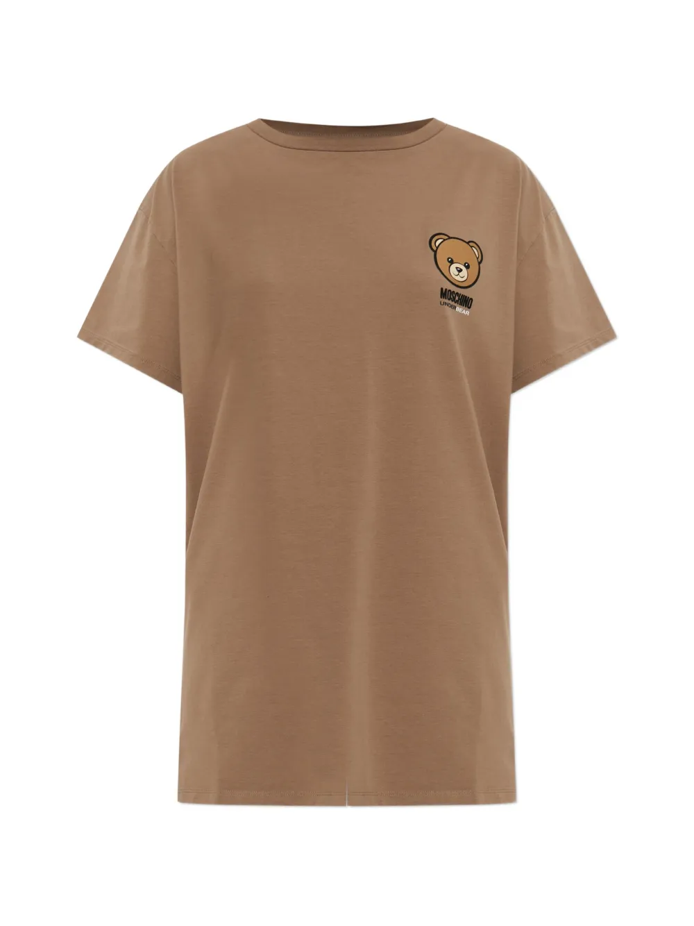 Moschino T-shirt met teddybeerpatch Bruin