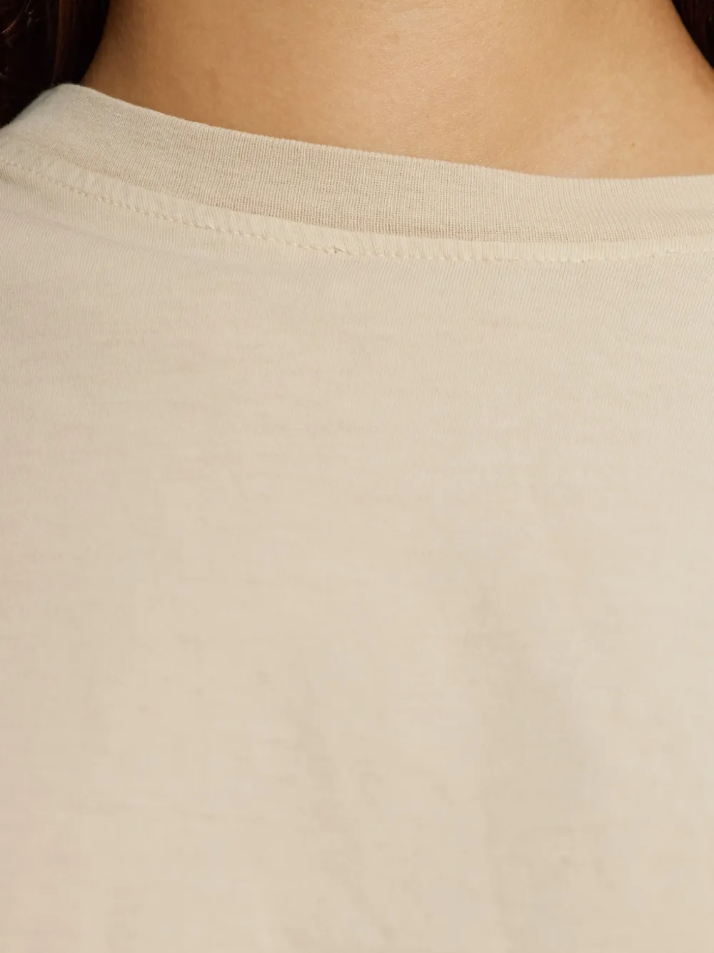 Moschino Crop top in cotton jersey Beige