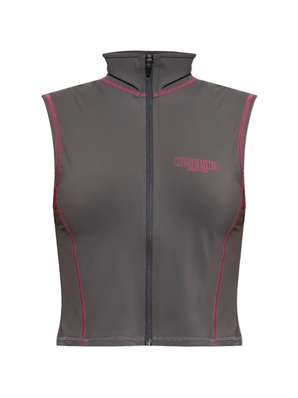 Moschino Active logo-print tank top Grijs