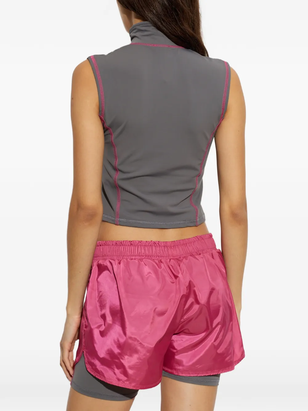 Moschino Active logo-print tank top Grijs