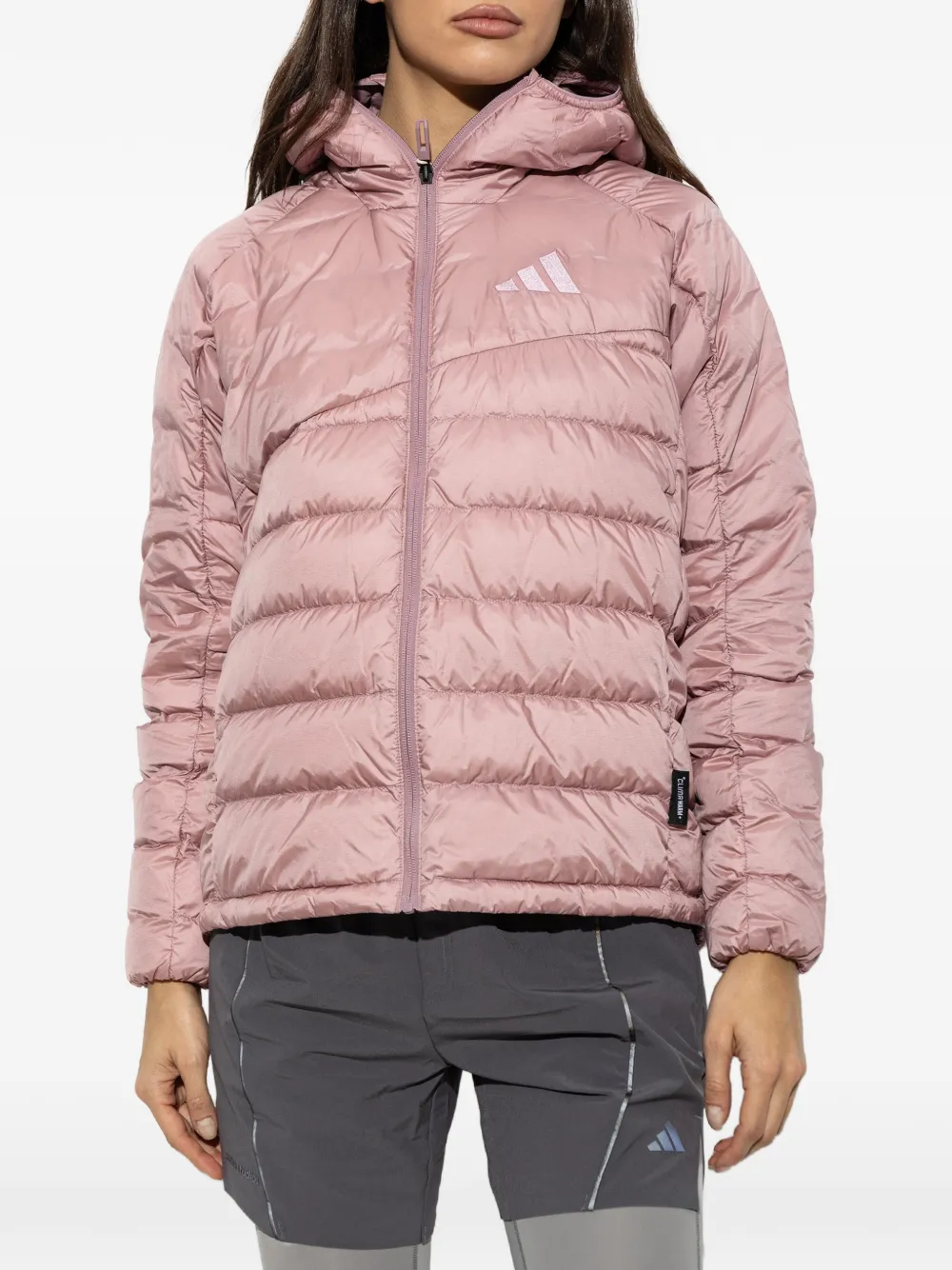 adidas Terrex embroidered-logo jacket Roze