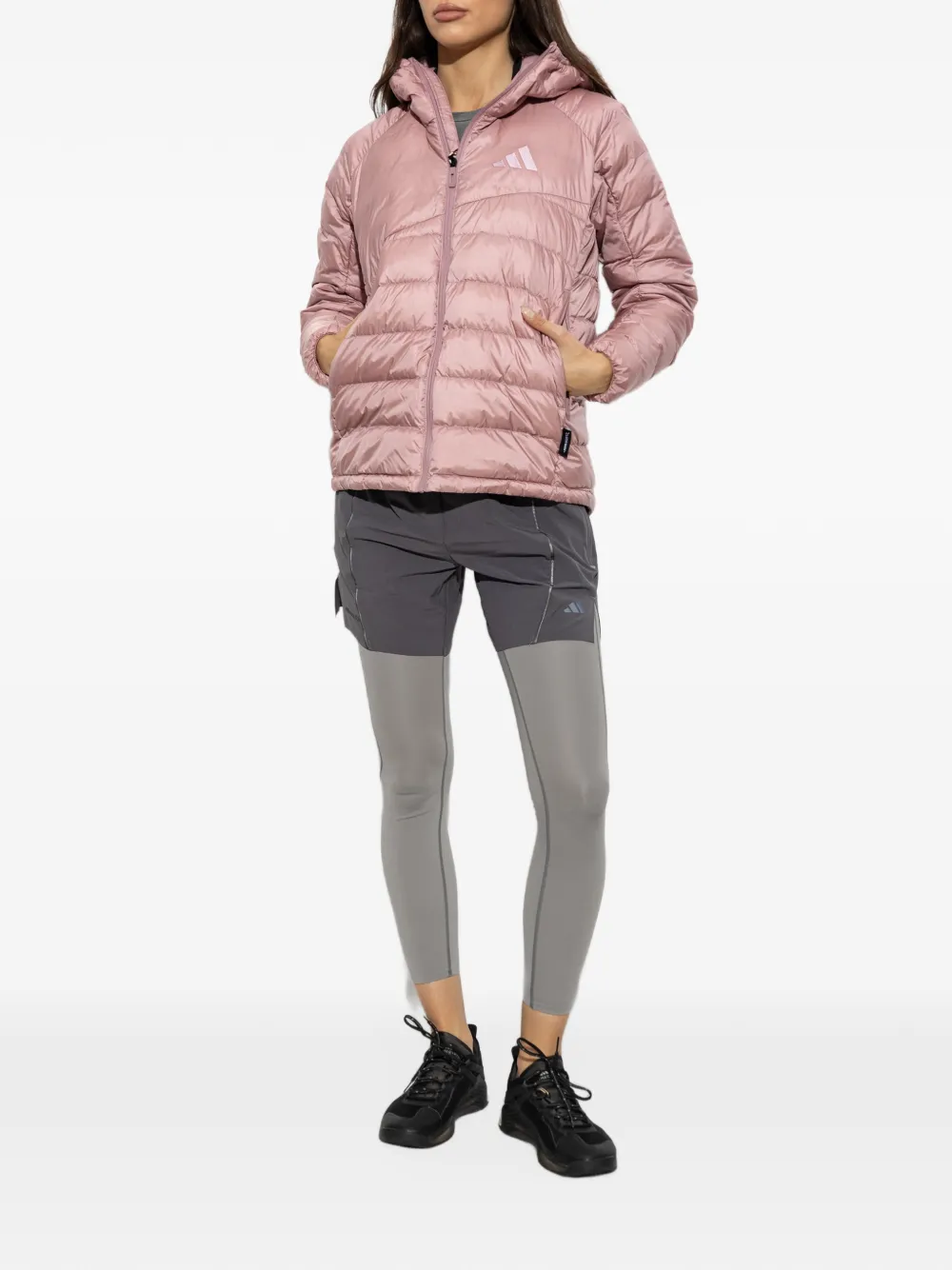 adidas Terrex embroidered-logo jacket Roze