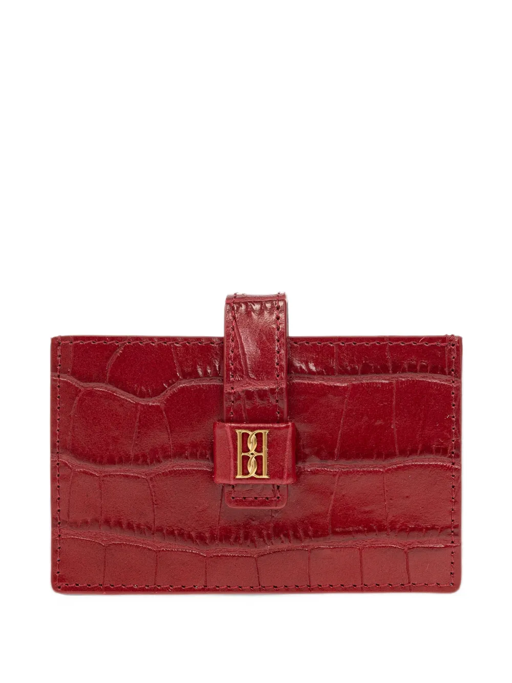 By Malene Birger Vera croc-effect leather wallet - Rosso