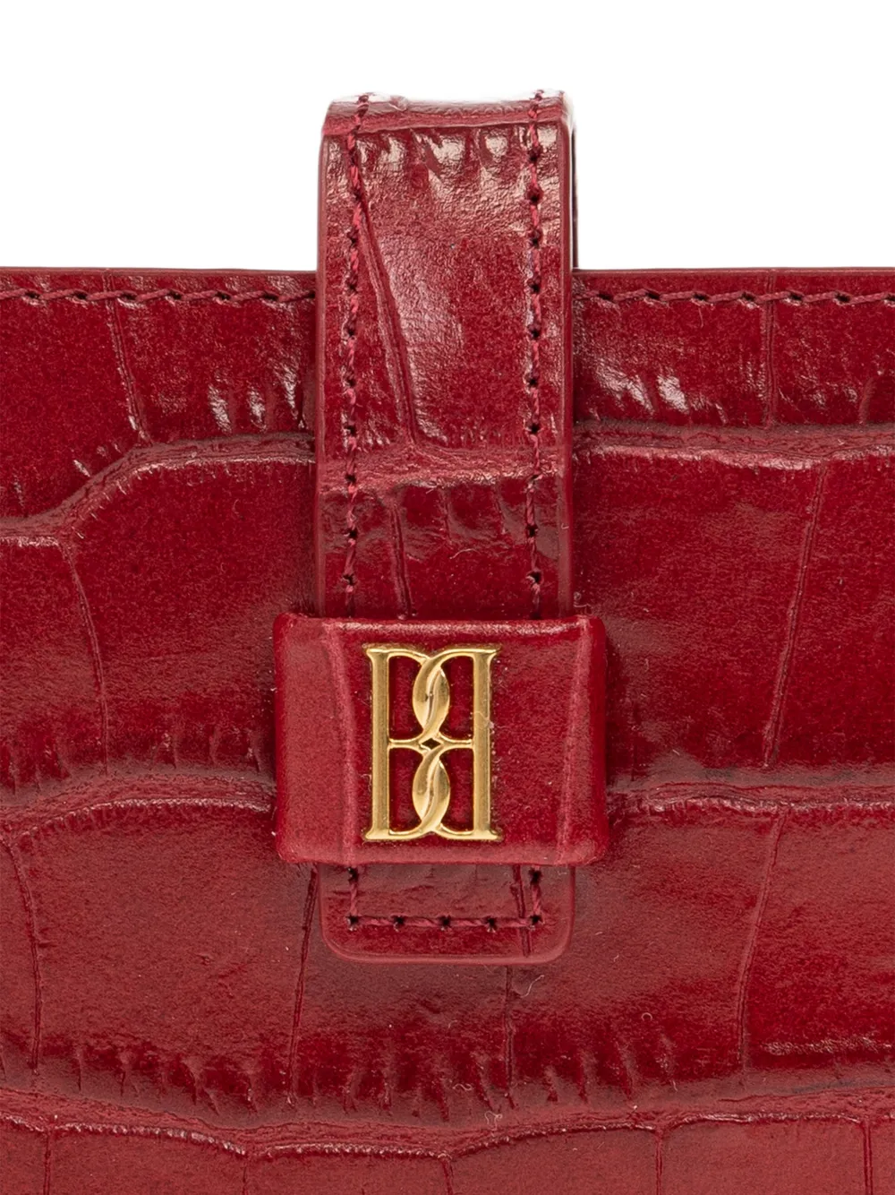 By Malene Birger Vera croc-effect leather wallet Rood