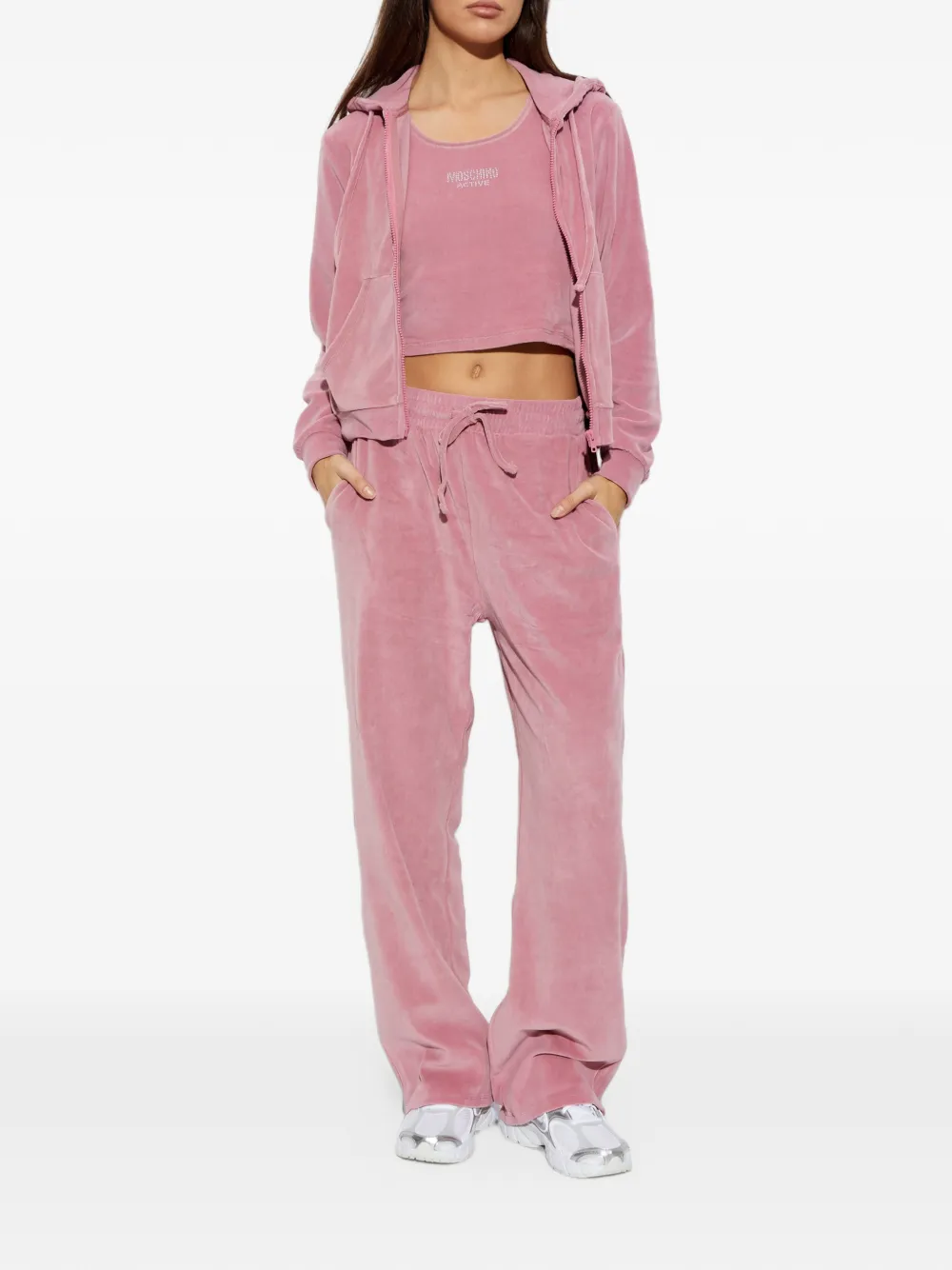Moschino Active rhinestone-embellished pajamas Roze
