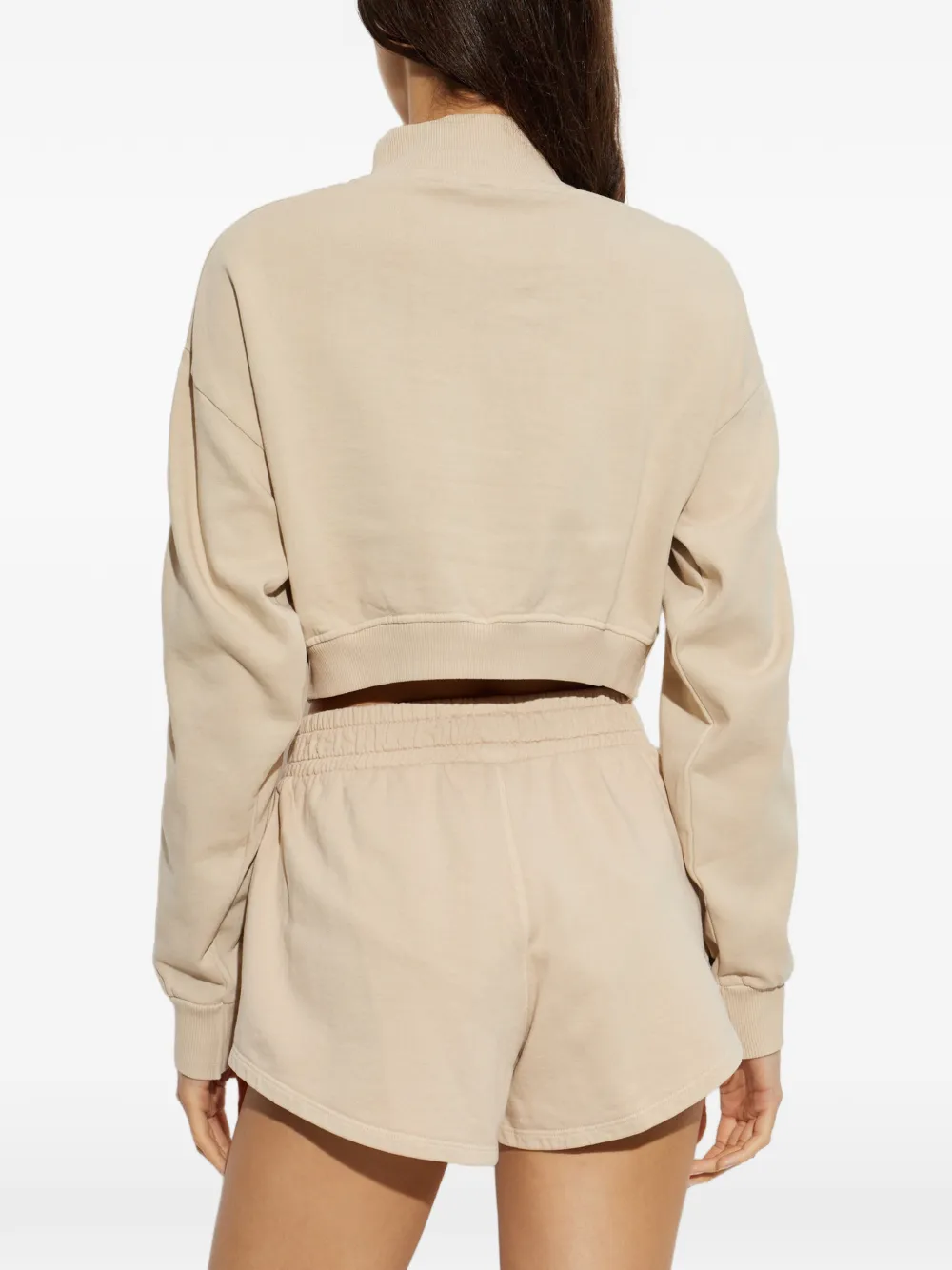 Moschino garment-dyed cotton sweatshirt Beige