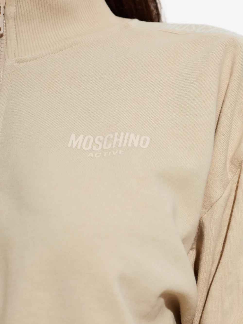 Moschino garment-dyed cotton sweatshirt Beige