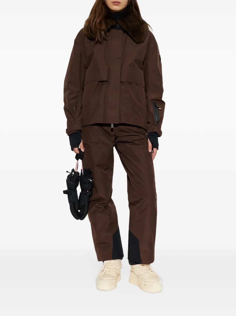 Moncler Grenoble Caurel Gore-Tex collared ski jacket Bruin