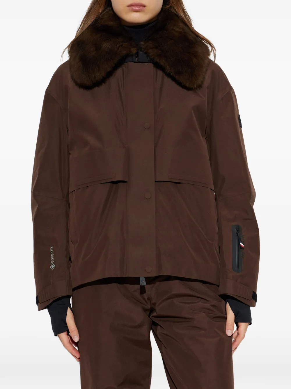 Moncler Grenoble Caurel Gore-Tex collared ski jacket Bruin