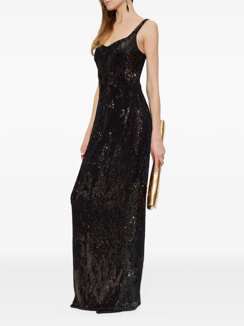Balmain sequin-embellished maxi dress Bruin