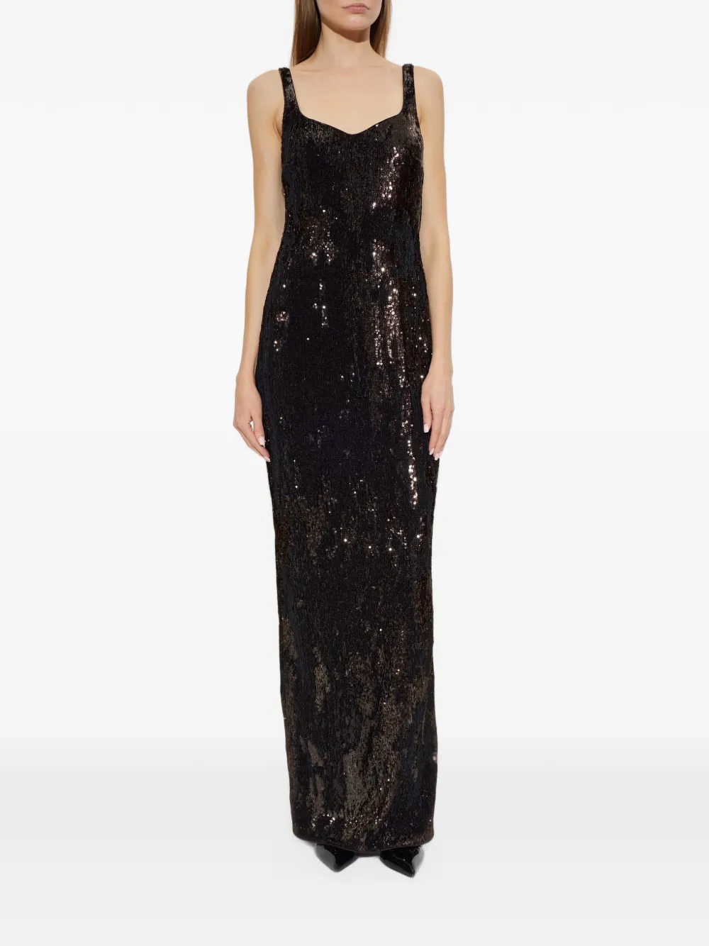 Balmain sequin-embellished maxi dress Bruin
