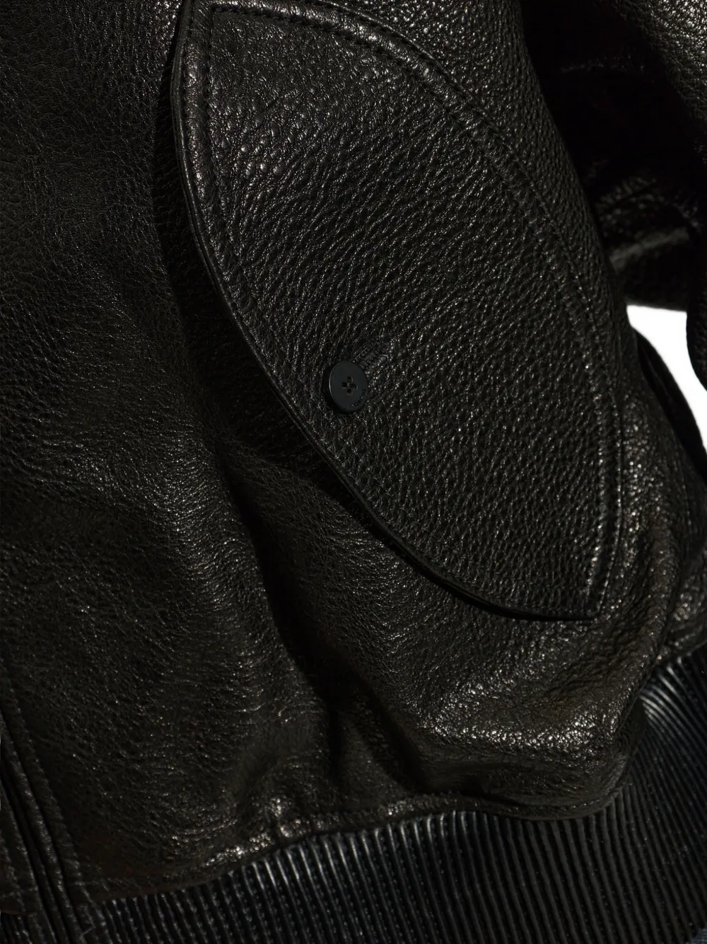 Jacquemus The Losange leather bomber jacket Zwart