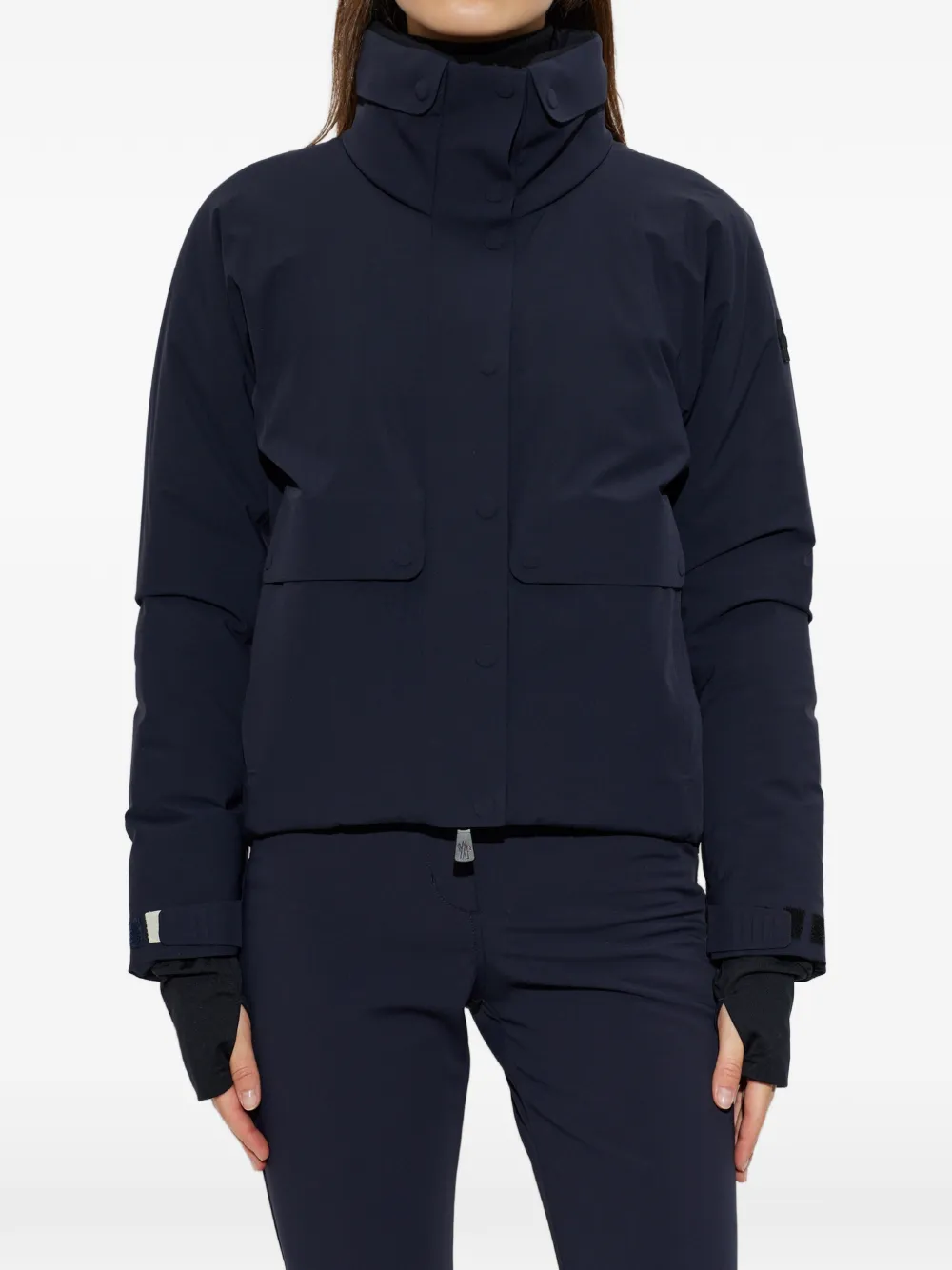 Moncler Grenoble Danses high-neck ski jacket Blauw