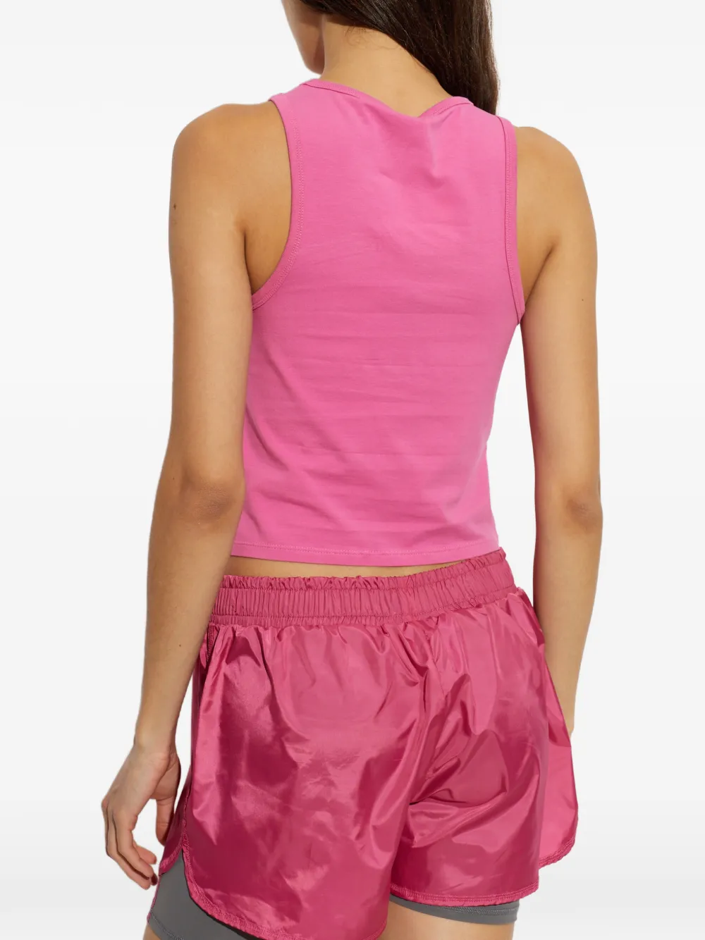 Moschino Teddy Bear stretch cotton jersey top Roze