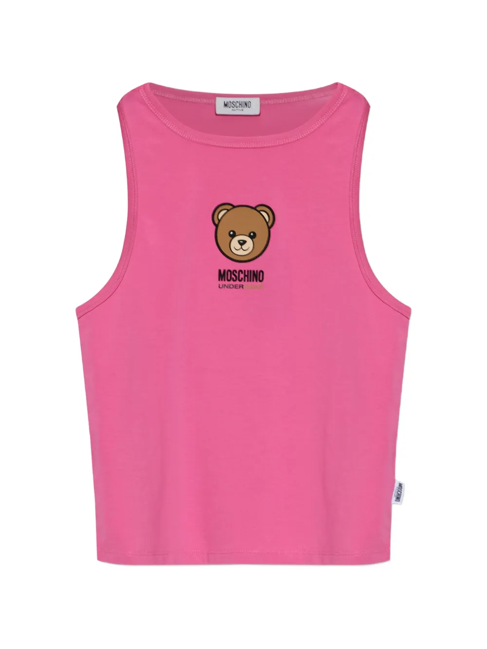 Moschino Teddy Bear stretch cotton jersey top Roze