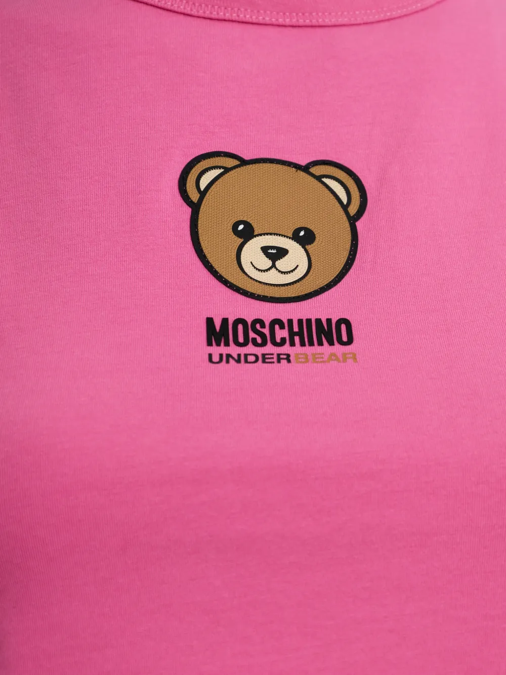 Moschino Teddy Bear stretch cotton jersey top Roze