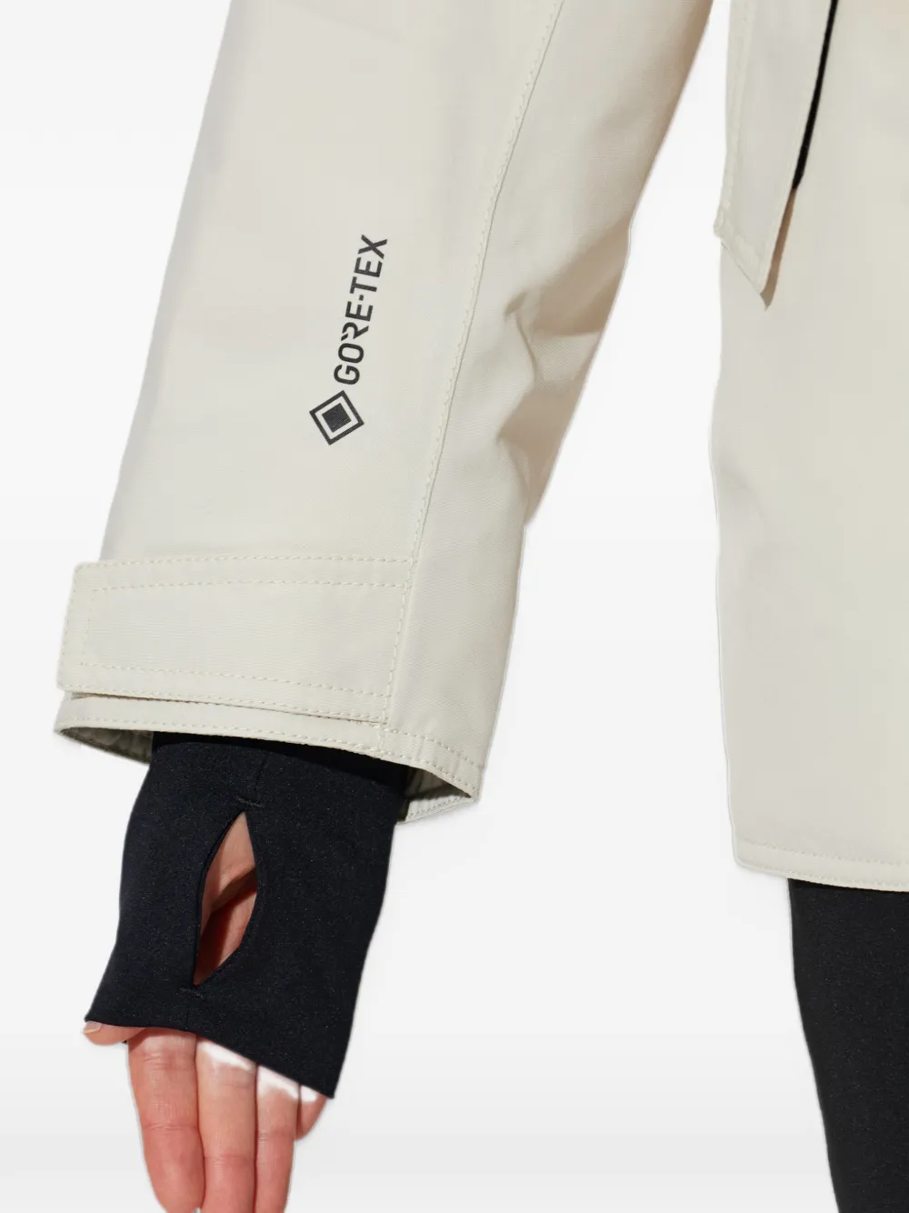 Moncler Grenoble Bwindis Gore-Tex hooded ski jacket Beige