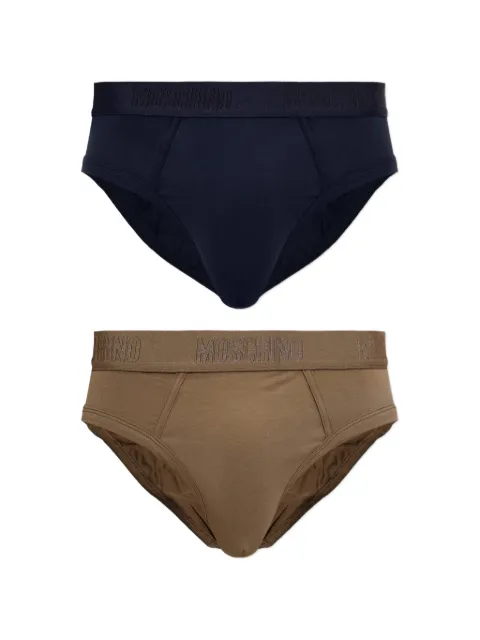 Moschino logo-waistband briefs set of two 