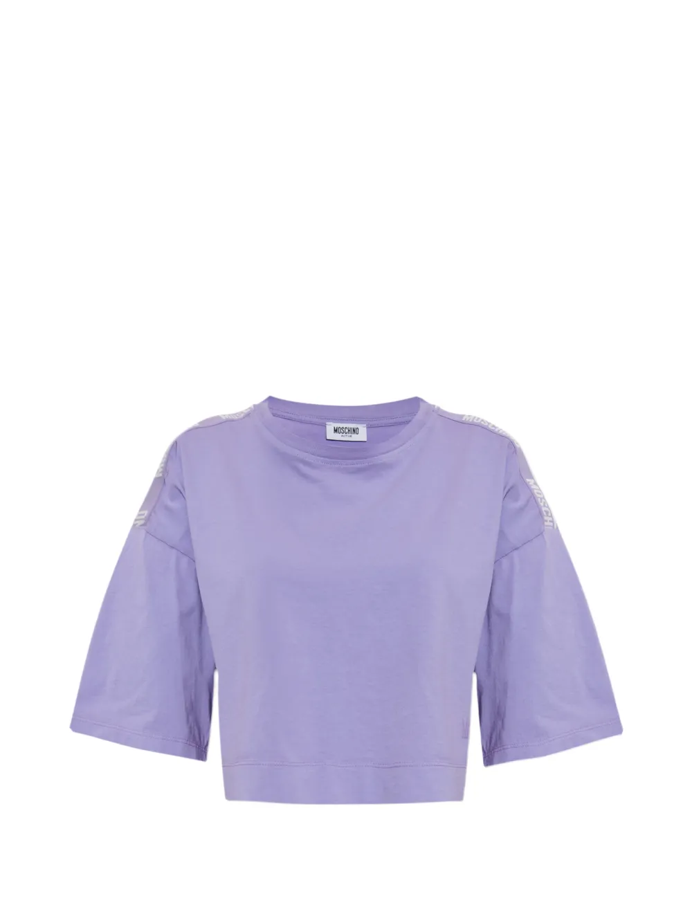 Moschino crop top in cotton jersey Paars
