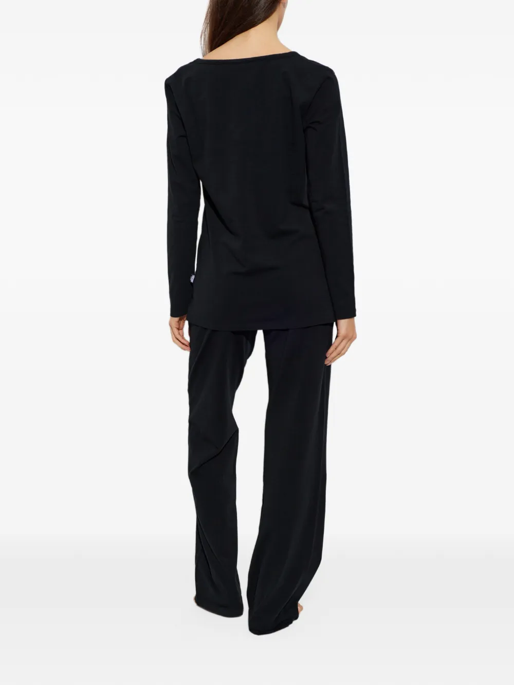 Moschino Underbear logo-patch pajamas Zwart