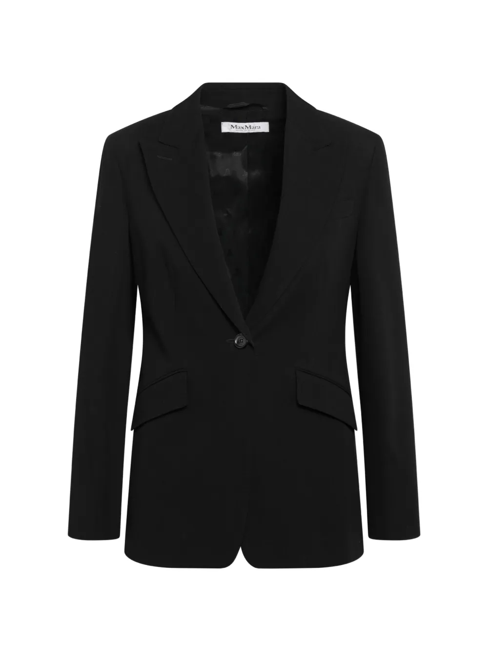 Max Mara single-breasted peak-lapel blazer - Black