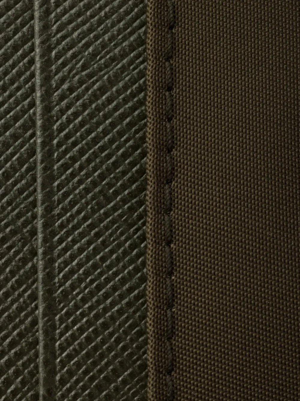 Prada Re-Nylon and Saffiano leather card holder Groen
