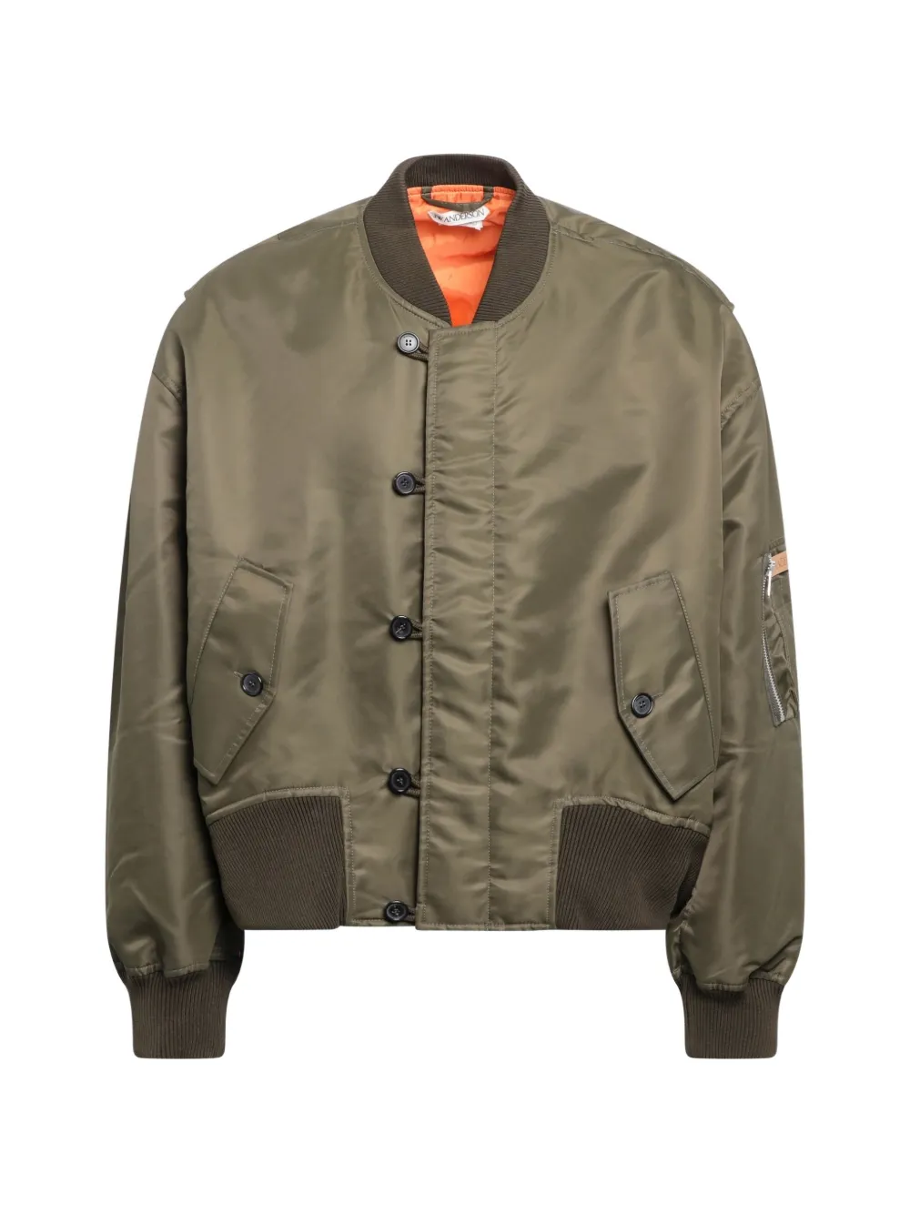 JW Anderson oversized tipped-hem bomber jacket Groen