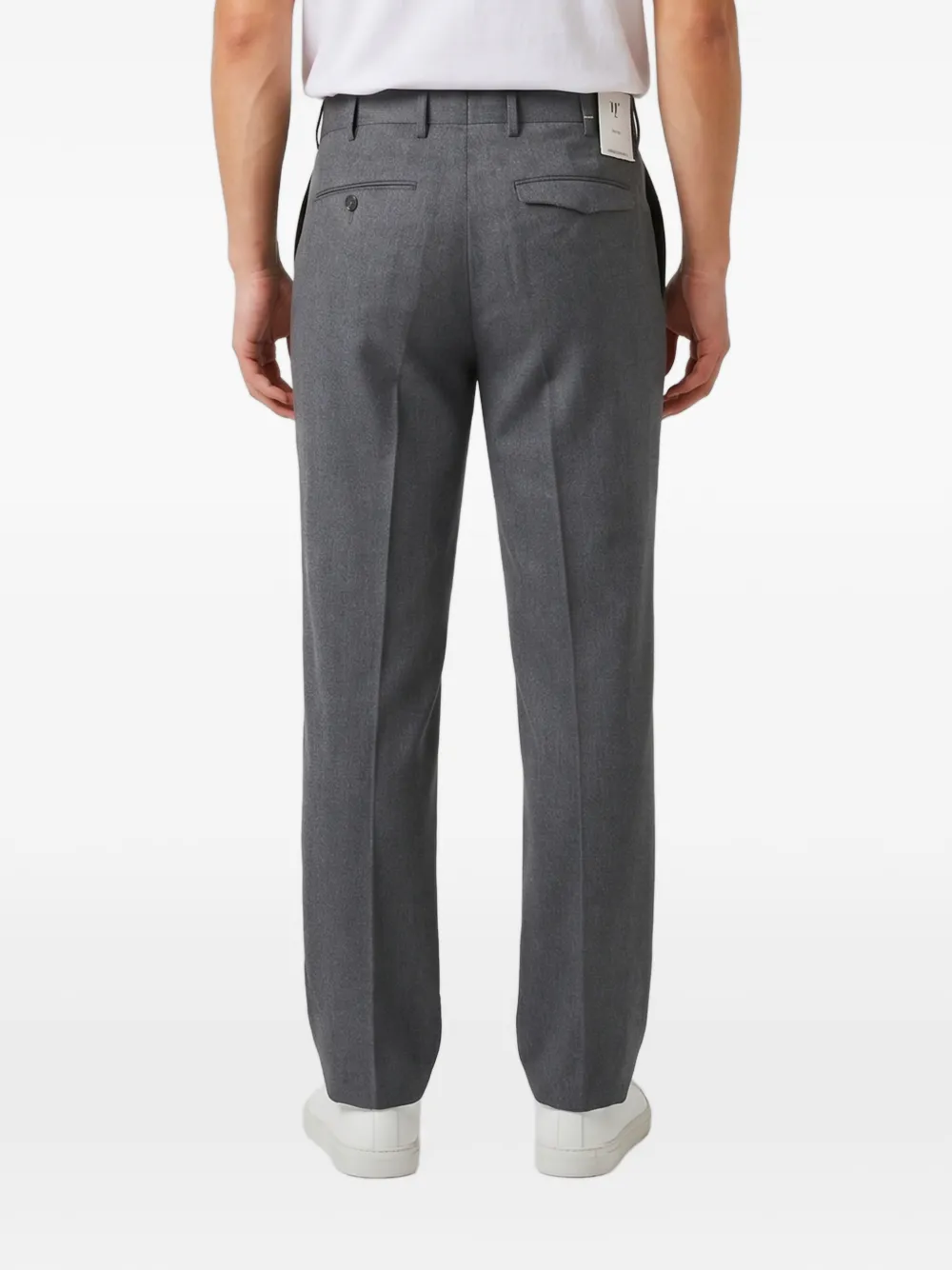 PT Torino Michael herringbone-pattern trousers Grijs