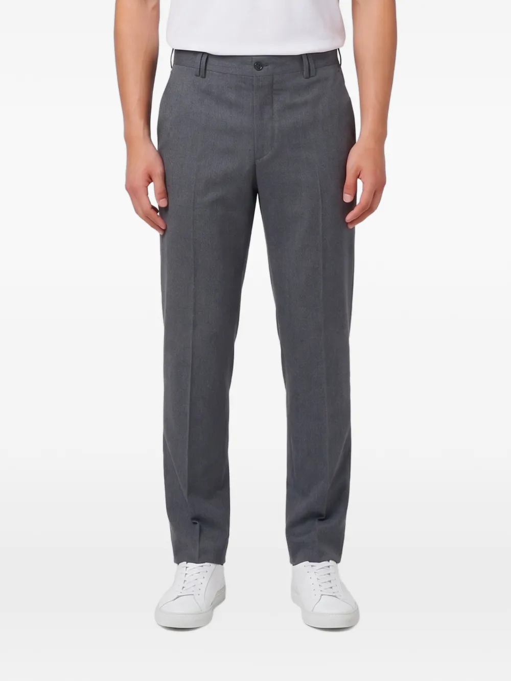 PT Torino Michael herringbone-pattern trousers Grijs