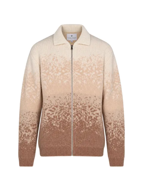 SEVEN GAUGE gradient-effect zip-up cardigan