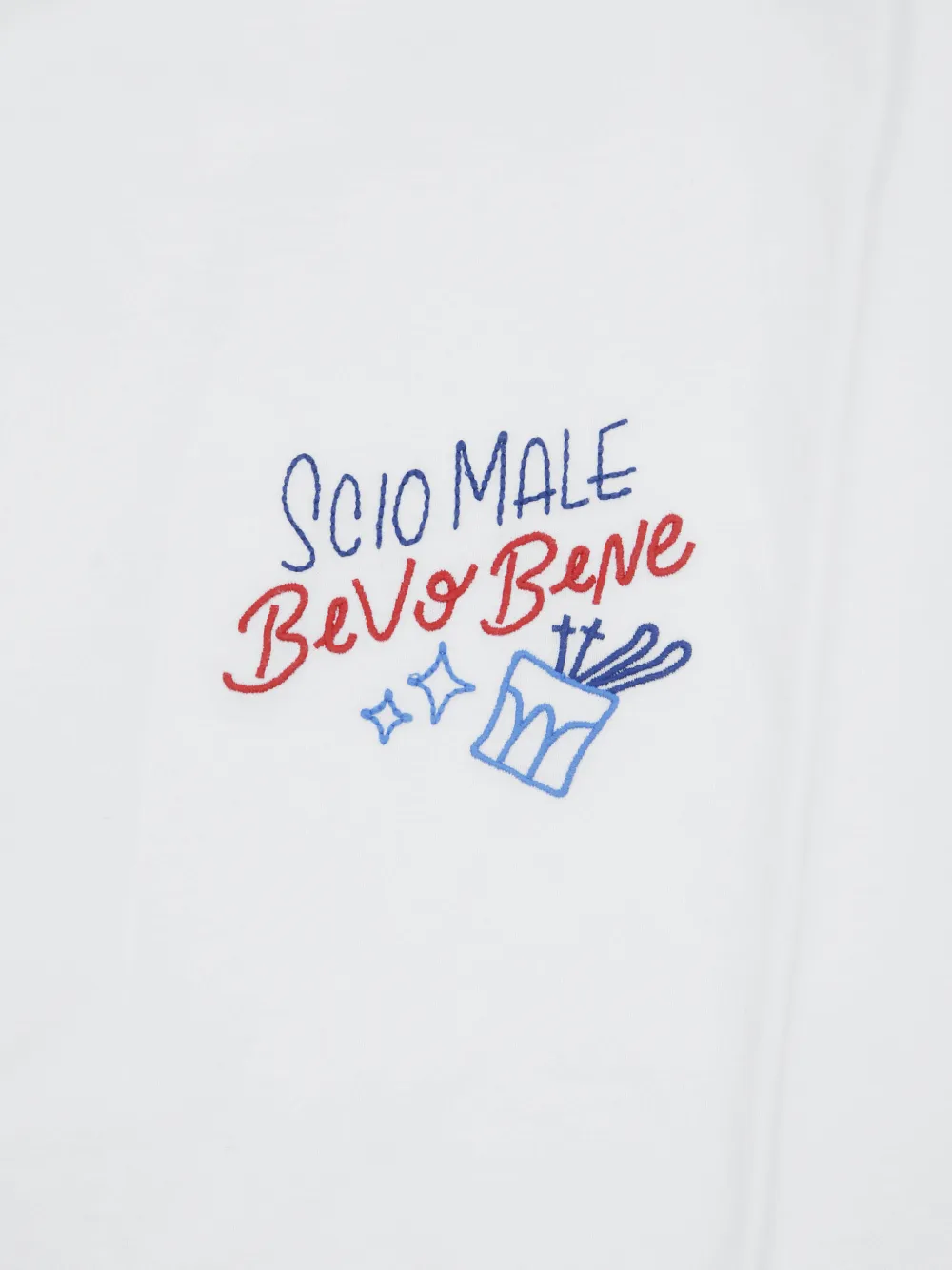 MC2 Saint Barth Arnott embroidered-detail T-shirt Wit