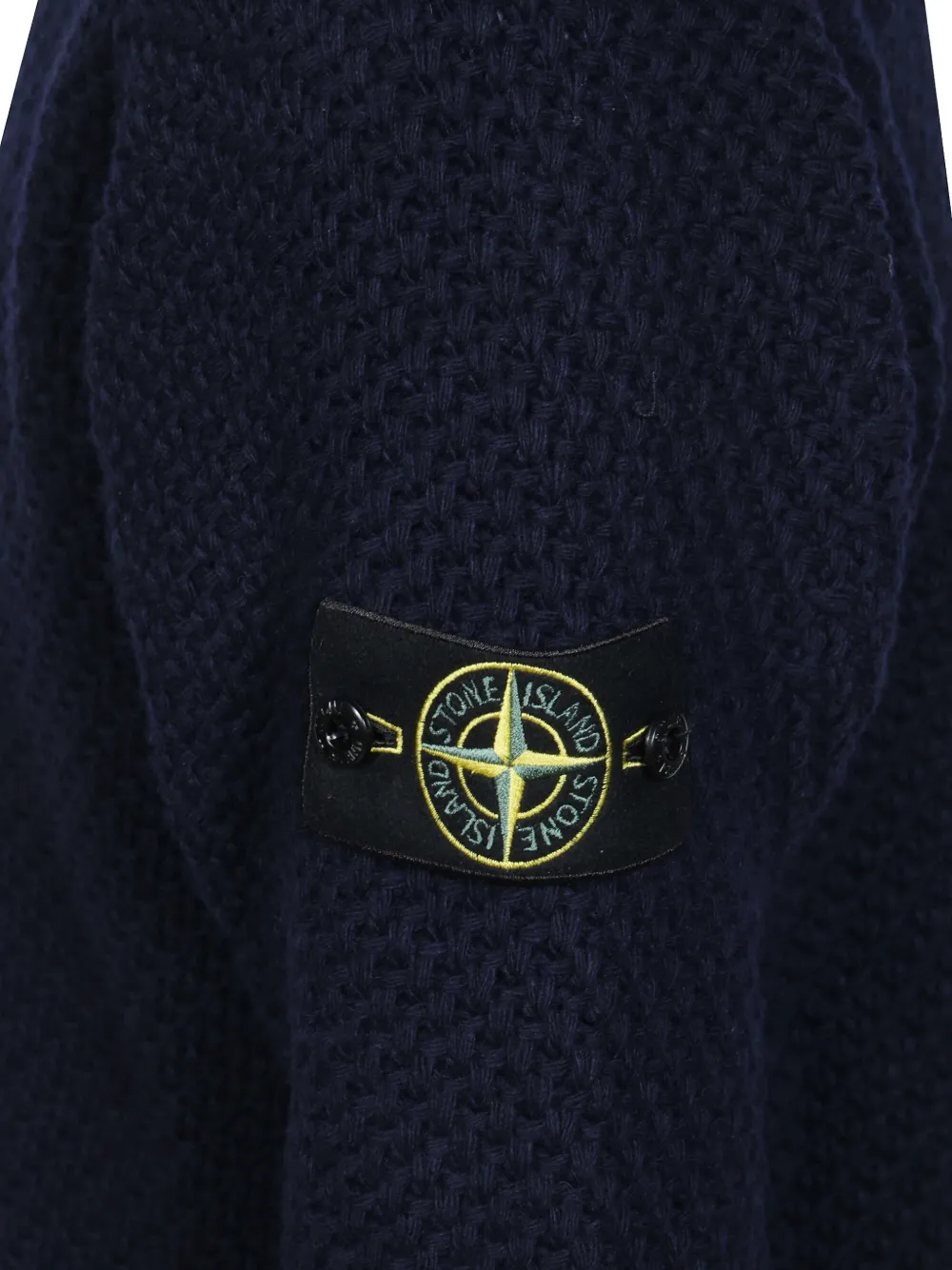 Stone Island 5100056 lamswool jumper Blauw