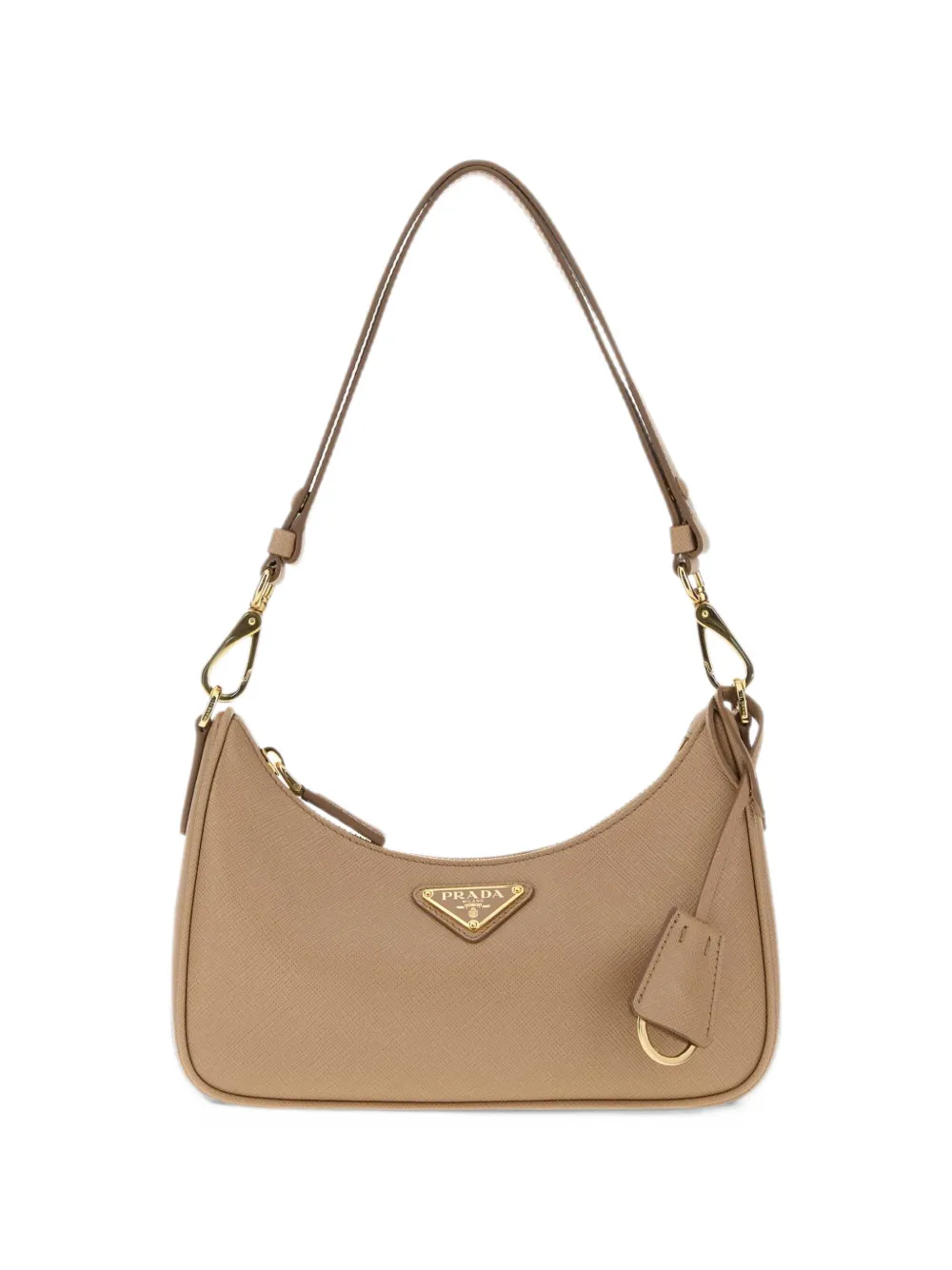 Prada beige leather mini Re-Edition shoulder bag - Toni neutri