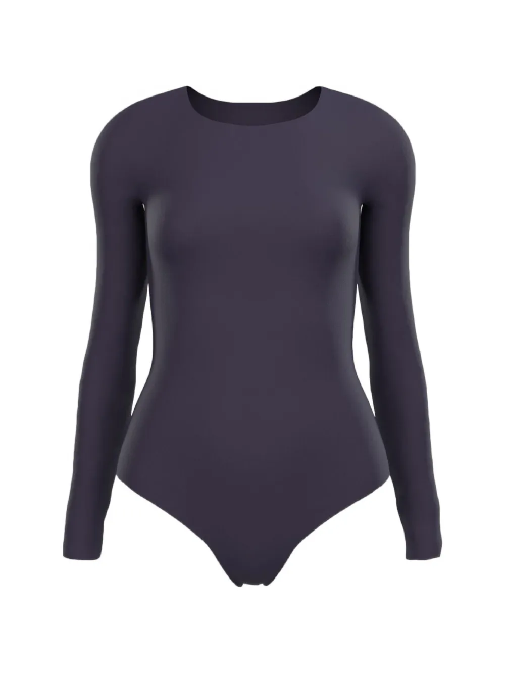 Wolford circular-knit long-sleeve bodysuit Blauw