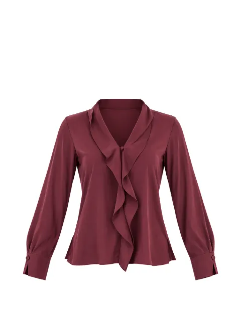 Marella ruffled long-sleeve blouse