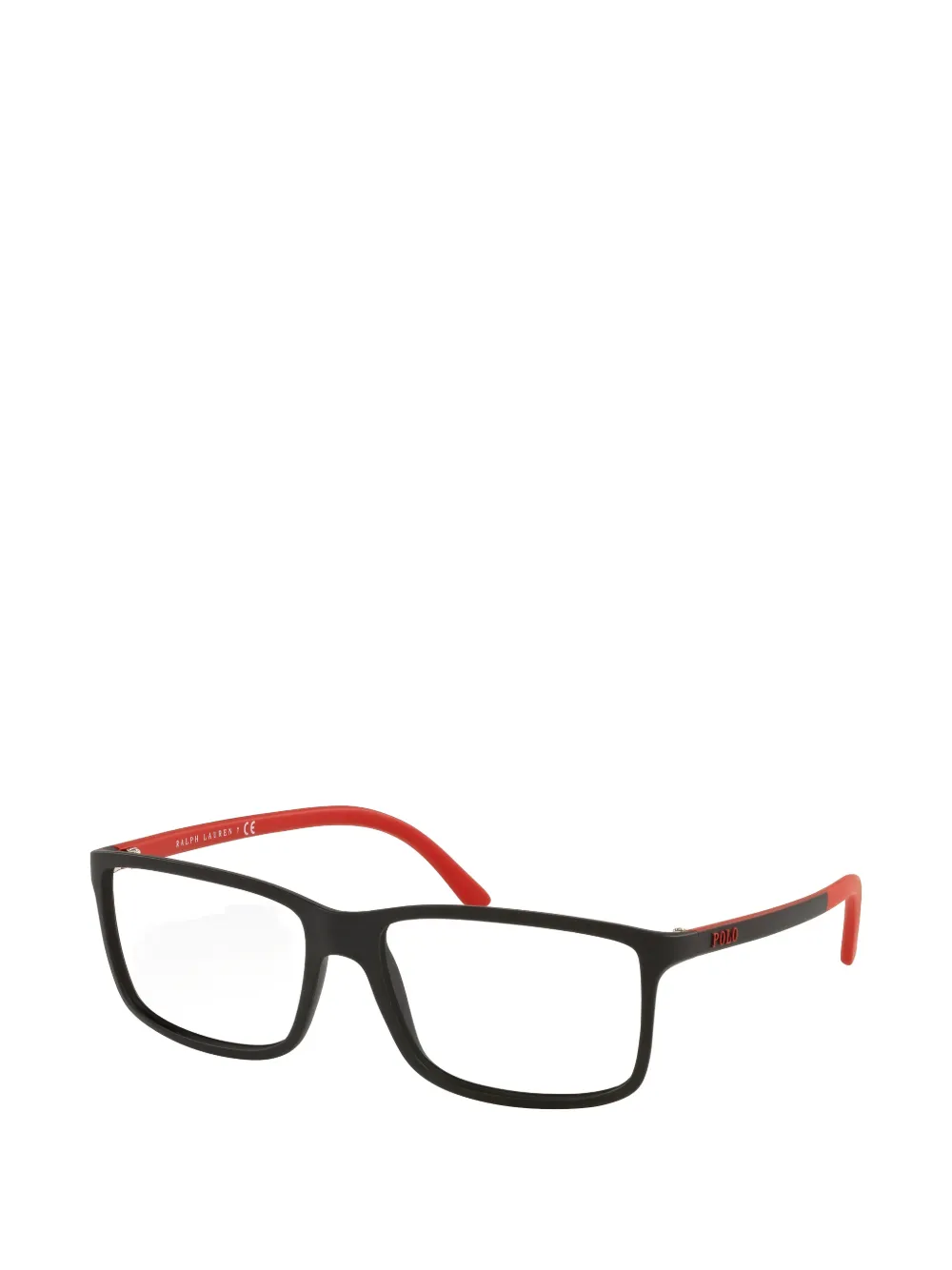 POLO RALPH LAUREN EYEWEAR matte rectangle-frame glasses Zwart