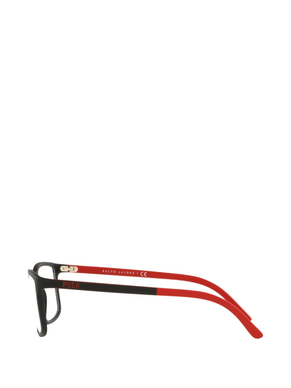 POLO RALPH LAUREN EYEWEAR matte rectangle-frame glasses Zwart