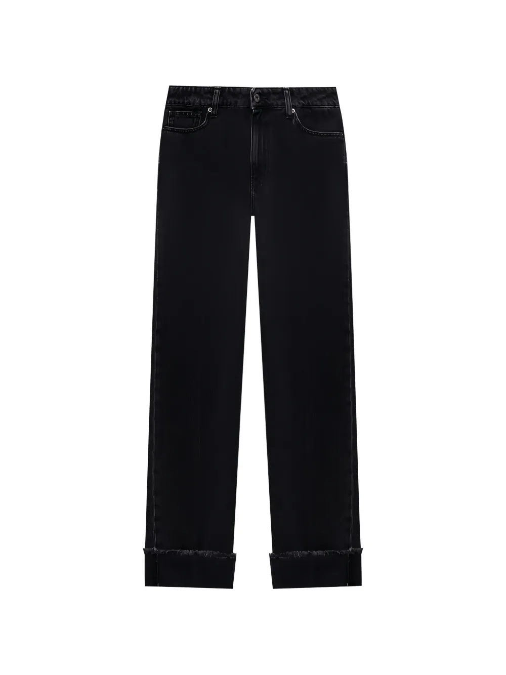 SOLOTRE frayed-hem jeans - Nero