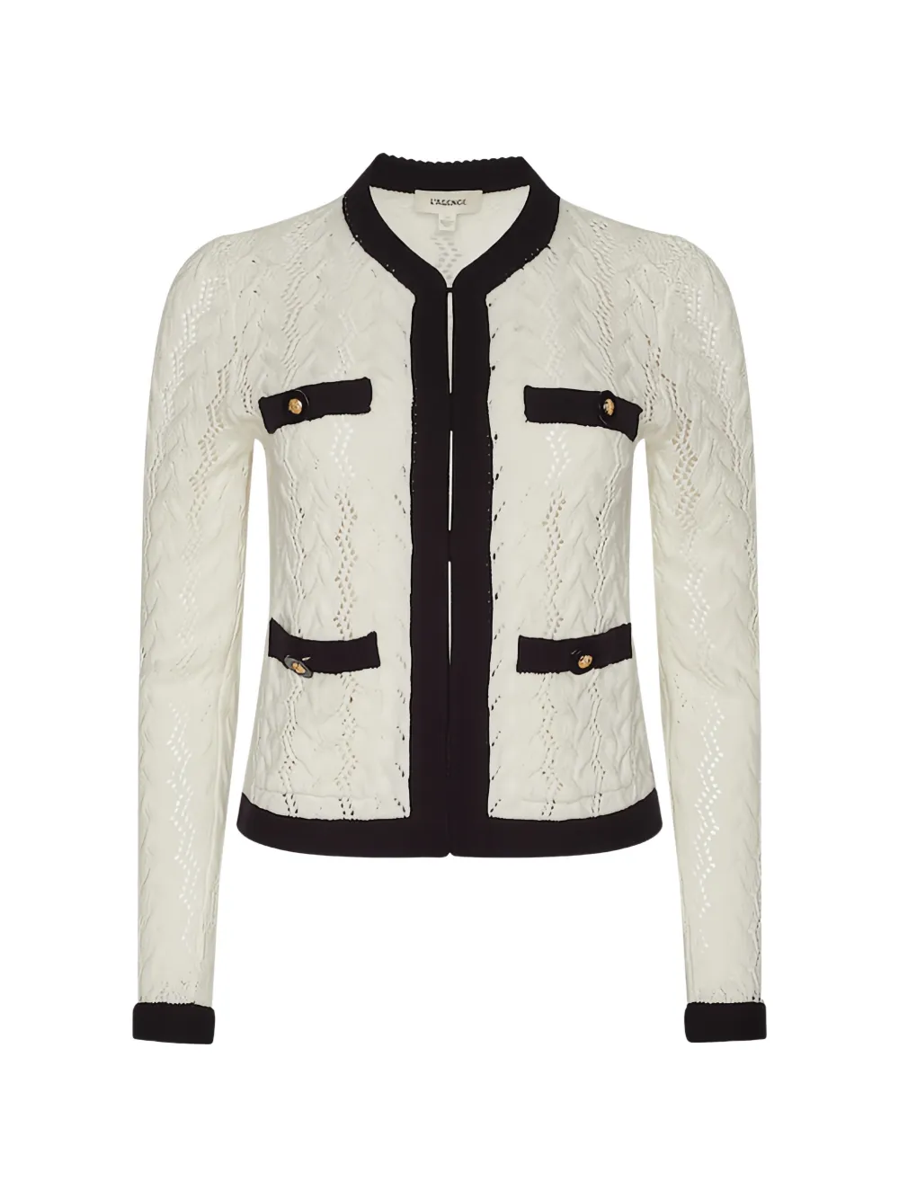 L'Agence Zephyra pointelle cardigan - Bianco