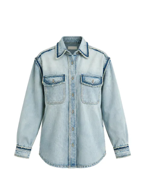 One Teaspoon Split Party frayed denim shirt