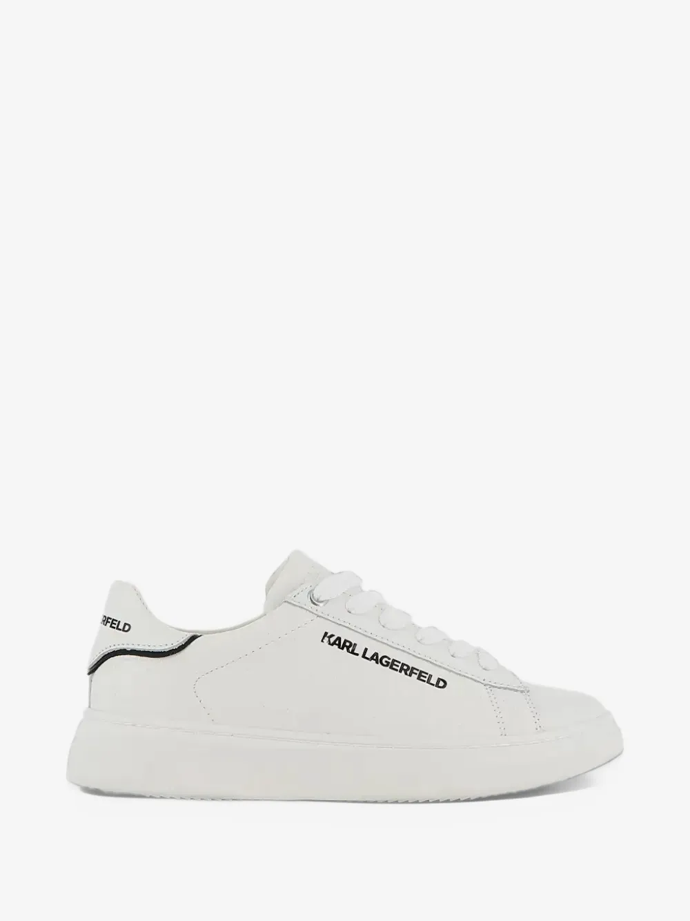 Karl Lagerfeld Kids 로고 프린트 가죽 스니커즈