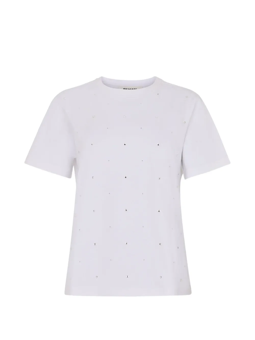 Silvian Heach crystal-embellished T-shirt Wit